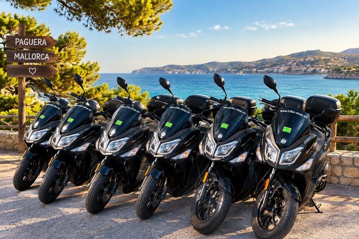 Alquila una scooter de 125 cc en Paguera, Mallorca, sin necesidad de depósito.