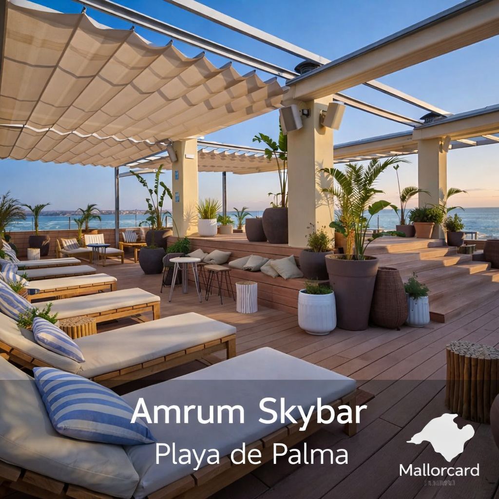 Best Rooftop Bars in Palma and Playa de Palma with Stunning Sea Views, Food & Drink, Mallorca, Amrum Skybar Playa de Palma