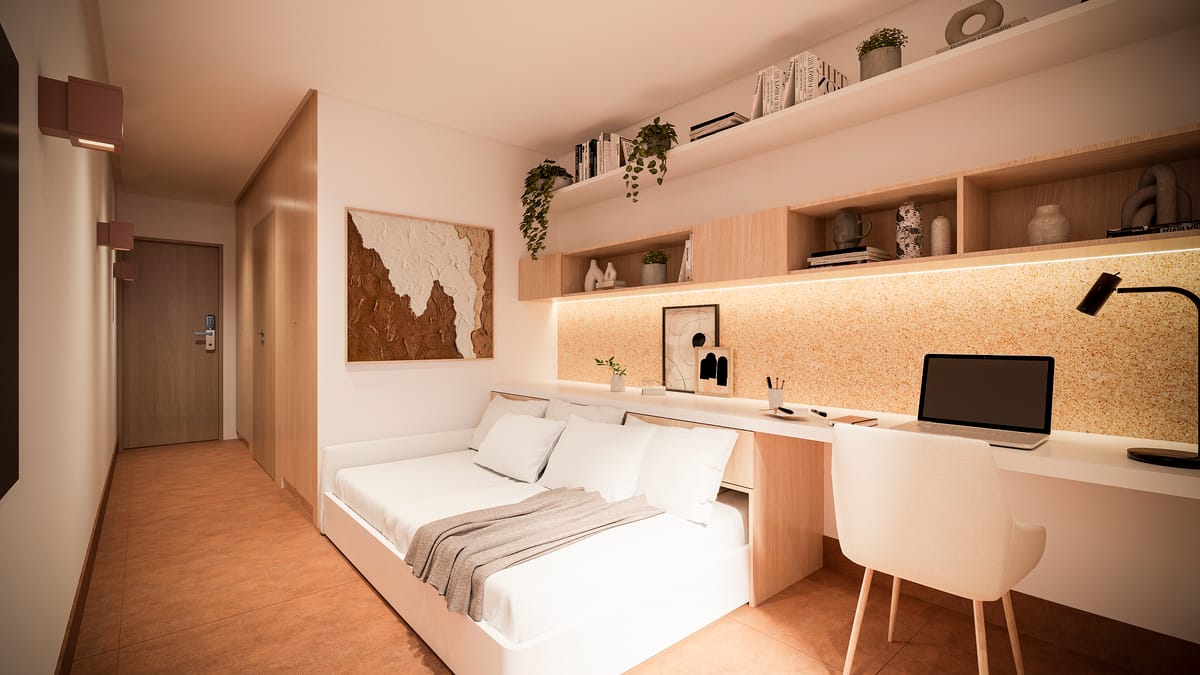 Somos Coliving Palma de Mallorca, Accommodation, -10% deal, promo code MALLORCARD, single room with terrace