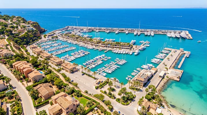 Port Adriano, Descubre puertos deportivos y marinas en Mallorca. Encuentra los mejores puertos, amarres y servicios náuticos de la isla Balear.