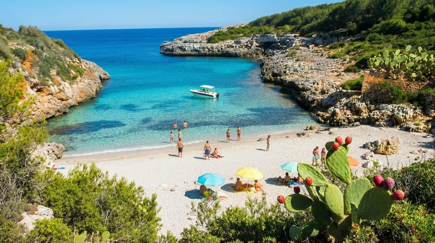 Cala Brafi Beach In Portocolom MallorCard Cala Brafi Beach In Portocolom MallorCard