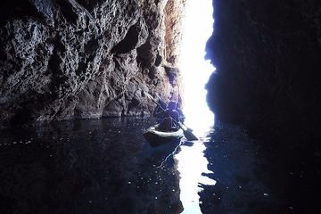 Breathtaking guided Kayak tour from Sant Elm the bay of Cala en Tió, water-activities, Sant Elm · Andratx, Mallorca, photo 3, In the cave