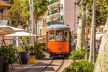 Mallorca Grand Tour by land & sea: Valldemossa, Soller & Calobra, water-activities, Valldemossa, Mallorca, photo 3, Centenary tramway along the marina in Port Soller