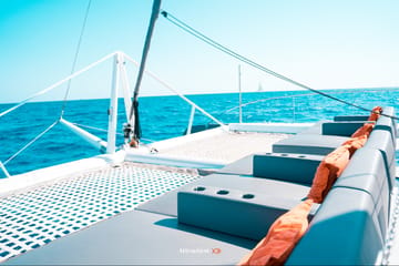 Attraction Catamarans Mallorca, Activities & Sightseeing, Palma de Mallorca, photo 4, Sunset catamaran excursion by Attraction Catamarans with people on deck
