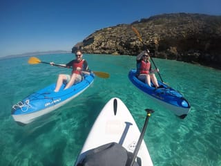 BonaOna Surf School & Bar, Gastronomy | Foodies, Can Pastilla, Mallorca, photo 2, Group kayak tour on turquoise waters with BonaOna Surf School Mallorca
