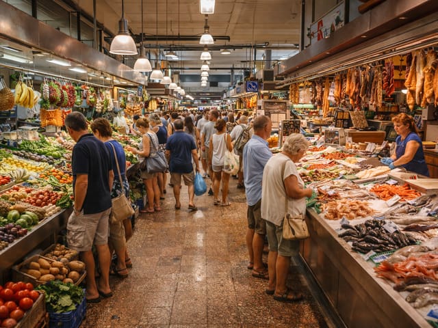 Hala targowa Palma Santa Catalina Majorka, Palma de Mallorca, photo