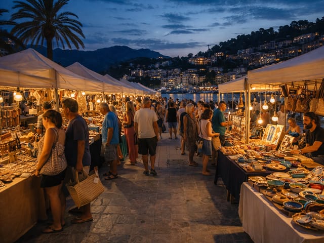 Nachtmarkt Port de Sóller Mallorca, Sóller, Mallorca, photo