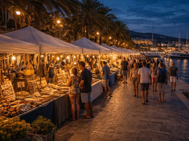 Night Market Palma Habour Mallorca, photo