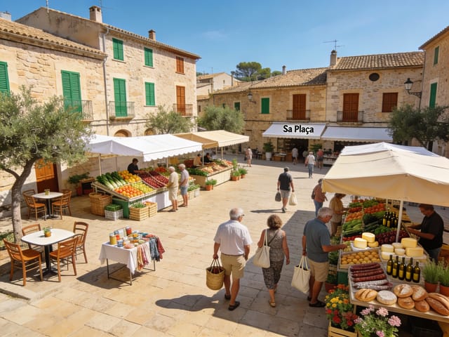 Marché hebdomadaire Bunyola Majorque, Bunyola, Mallorca, photo