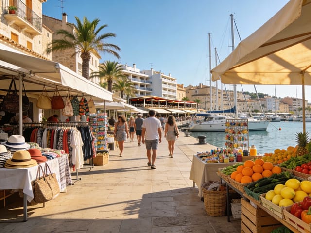 Mercado semanal Port d'Alcúdia Maiorca, Port d'Alcúdia, Mallorca, photo