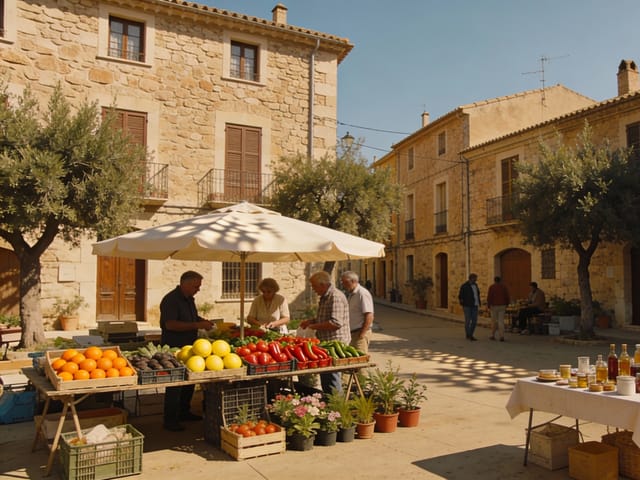 Mercato settimanale Santa Eugènia Maiorca, Santa Eugènia, Mallorca, photo