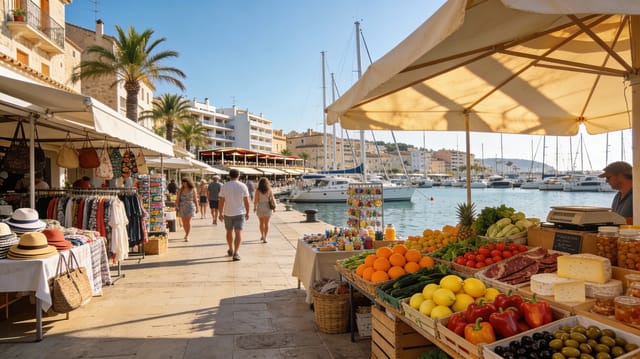 Weekly Market Port d'Alcúdia Mallorca, Port d'Alcúdia, Mallorca, photo