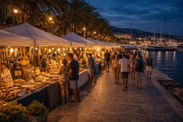 Night Market Palma Habour Mallorca