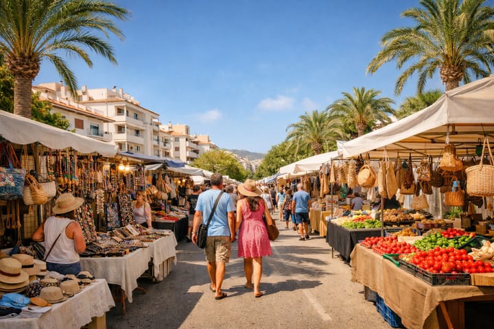 Mercado semanal Santa Ponsa Mallorca, Santa Ponsa, Mallorca