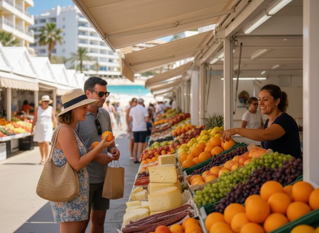 Veckomarknad Cala Millor Mallorca, Cala Millor, Mallorca