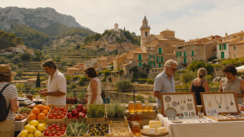 Mercado semanal Deià Mallorca, Deià, Mallorca