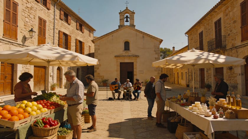 Marché hebdomadaire Sencelles Majorque, Sencelles, Mallorca