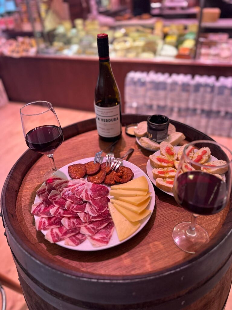 Palma tapas tour Mallorca with wine cheese bread and many different delicacies