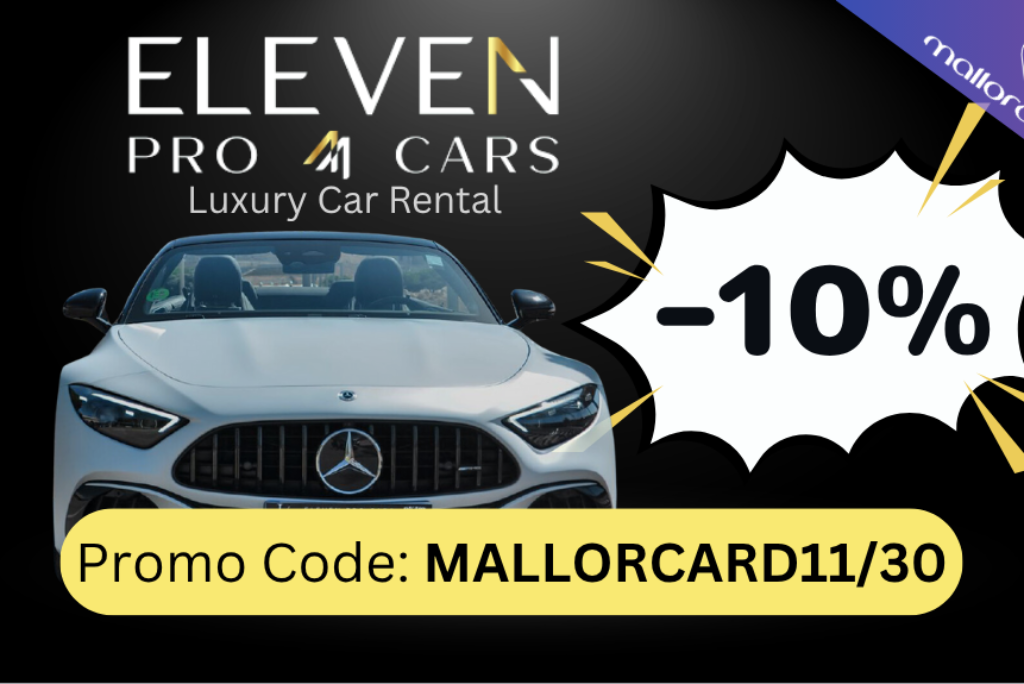 Eleven Pro Cars – Luxury Car Rental: -10% Discount | Promo Code: MALLORCARD11/30