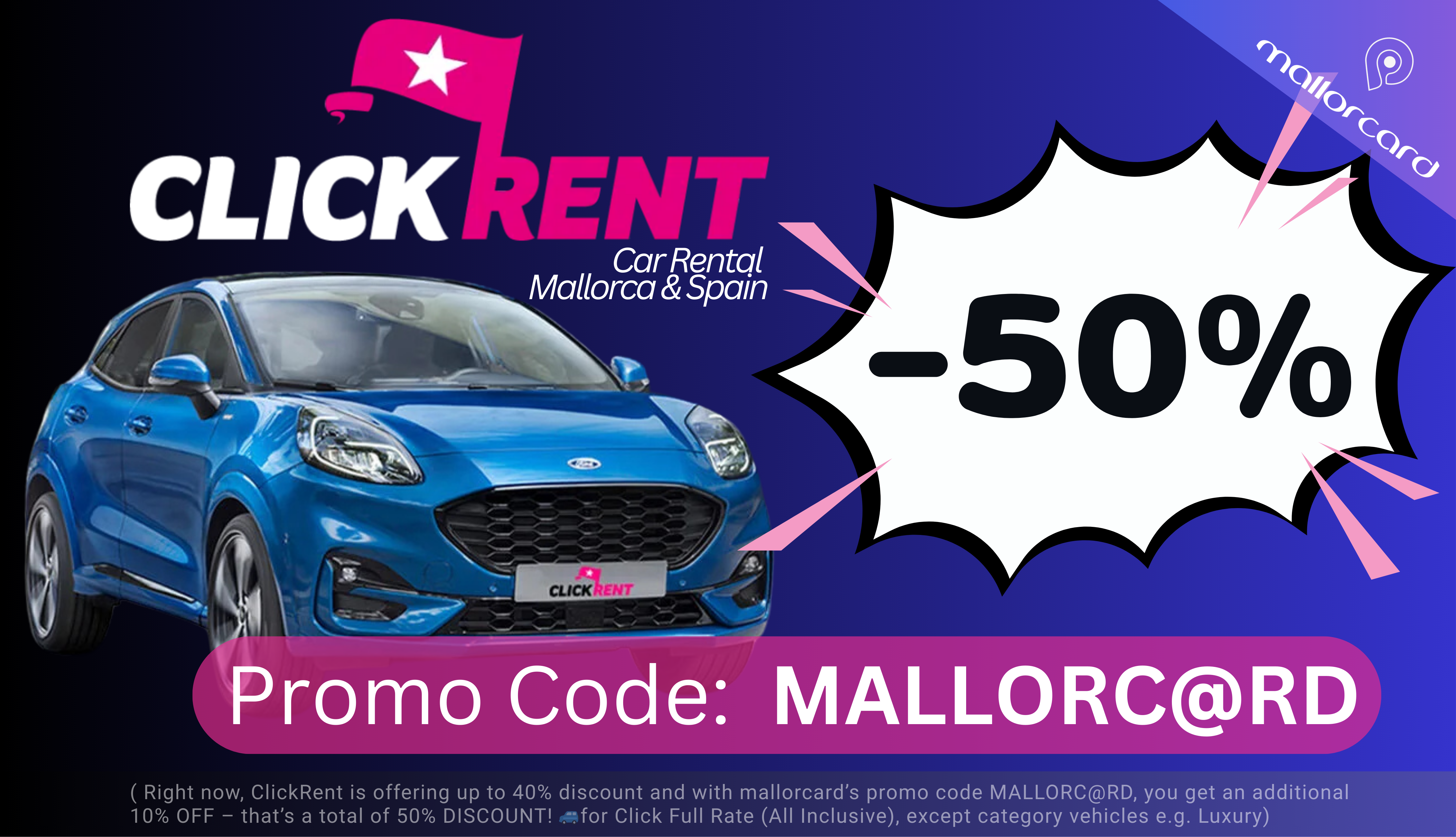 click rent promo code MALLORC@RD clickrent promo code codigo promoncial