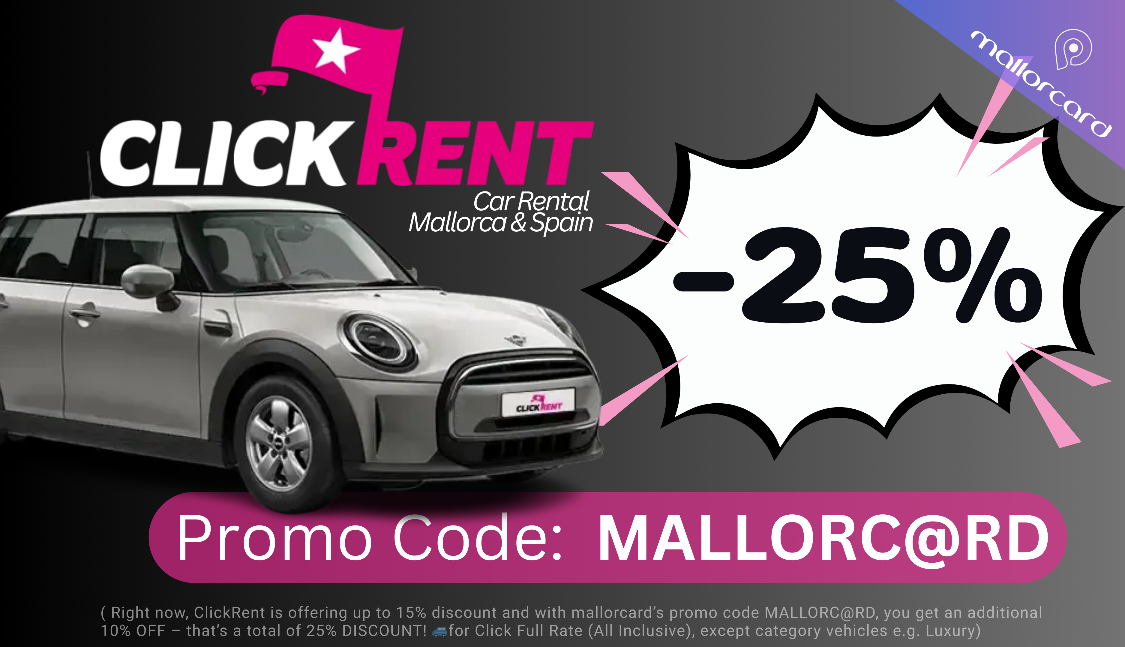 click rent promo code MALLORC@RD clickrent promo code codigo promoncial