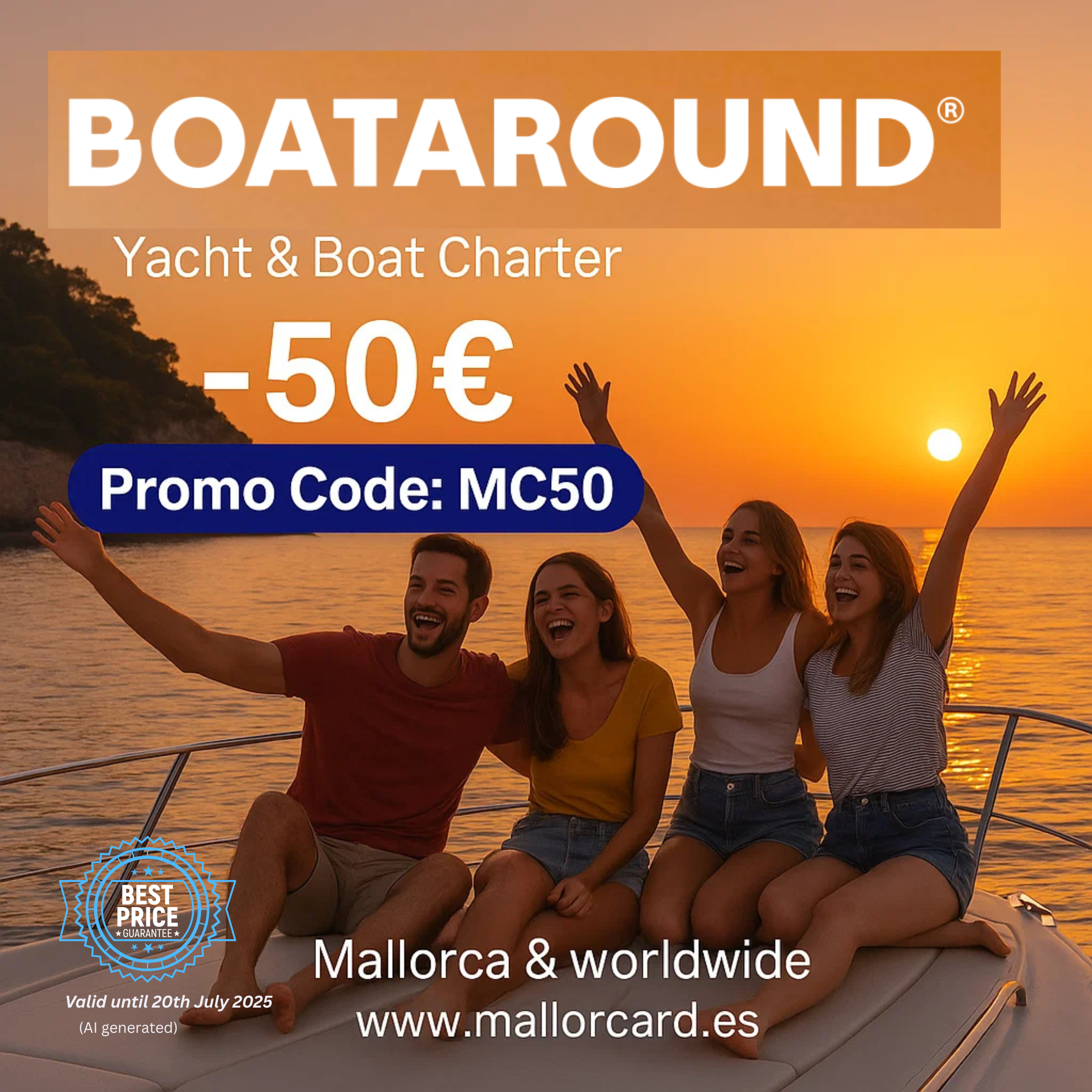 Boataround Promo Code boat charter Mallorca 