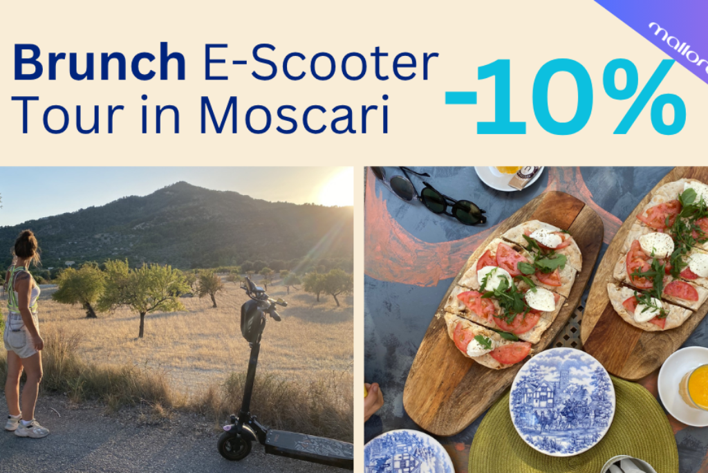 -10% Discount – Food Tour Mallorca | Unforgettable Brunch & Ride e-scooter tour in Mallorca’s countryside in Moscari