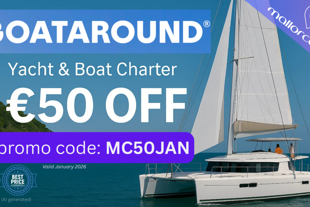 Boataround Promo Code: MC50JAN – Exclusive 50 € Discount for mallorcard users!
