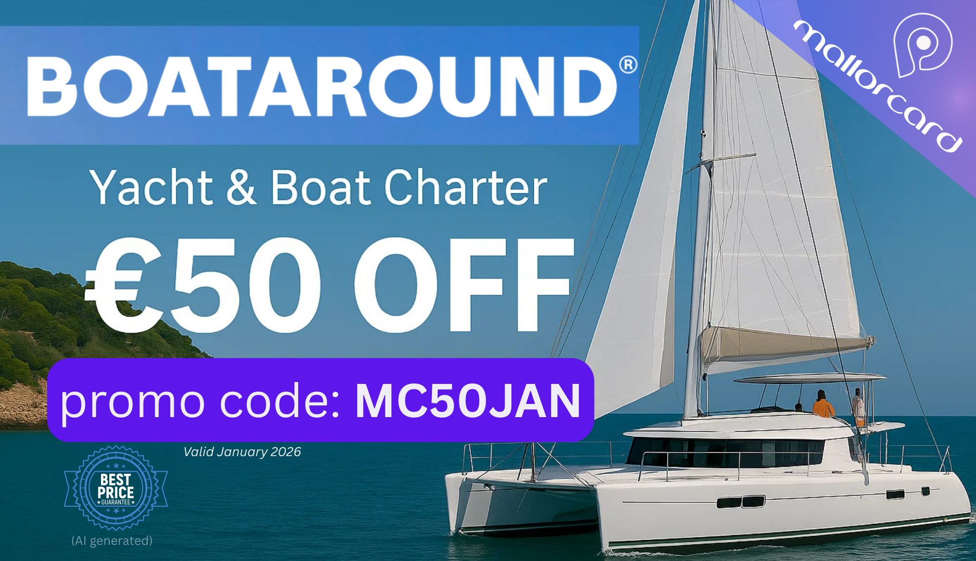 boataround promo code discount boat charter yacht charter Mallorca