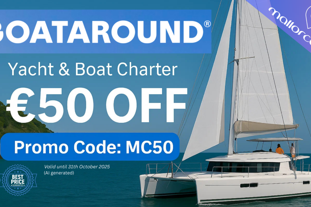 Boataround Promo Code: MC50 – Exclusive 50 € Discount for mallorcard users!