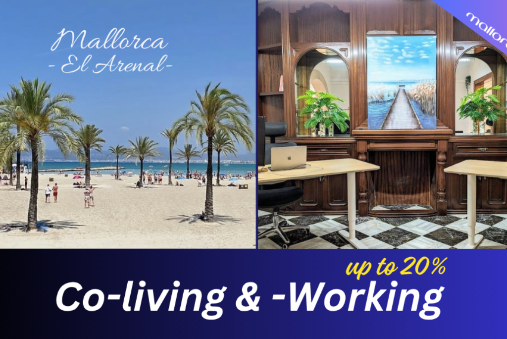 BednDesk El Arenal (Playa de Palma): Get up to 20% discount with promo code „MALLORCARD“