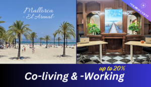 BednDesk El Arenal promo code coliving coworking Mallorca